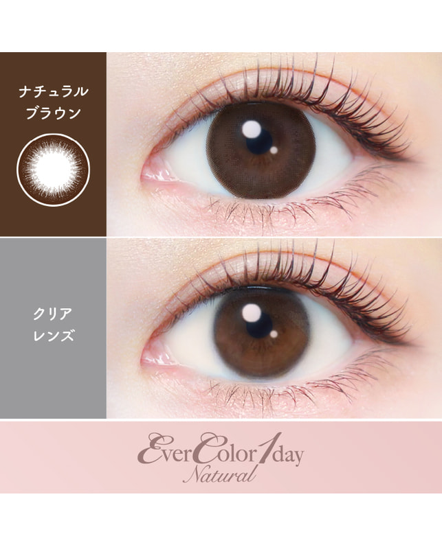 Ever Color 【エバーカラーワンデーナチュラル】ナチュラルブラウン 20枚入り 乱視なし