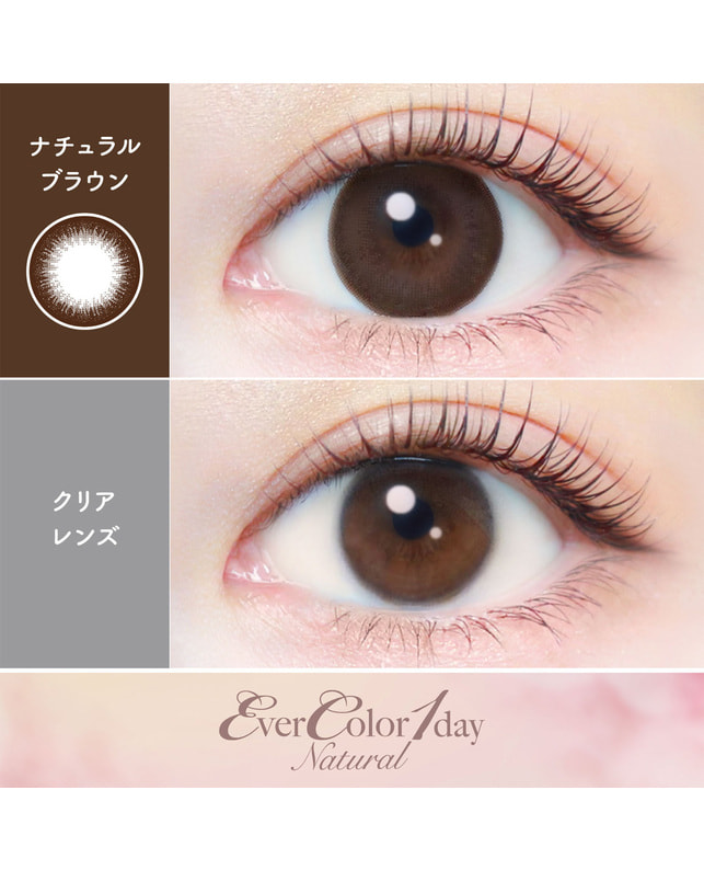 Ever Color 【エバーカラーワンデーナチュラル】ナチュラルブラウン 20枚入り 乱視なし