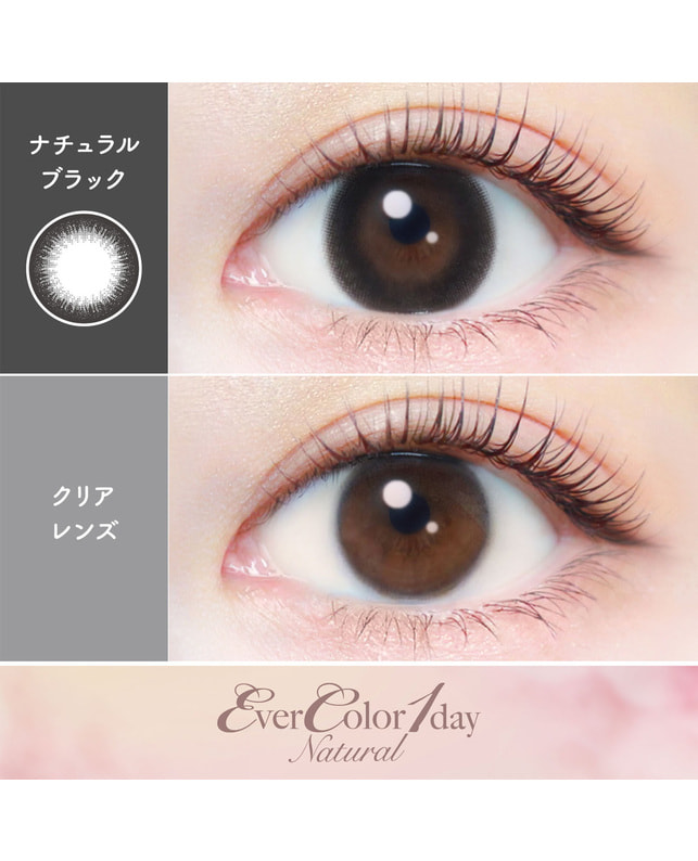 Ever Color 【エバーカラーワンデーナチュラル】ナチュラルブラック 20枚入り 乱視なし