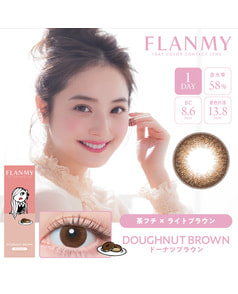 【フランミー FLANMY ワンデー】ドーナツブラウン 10枚入り