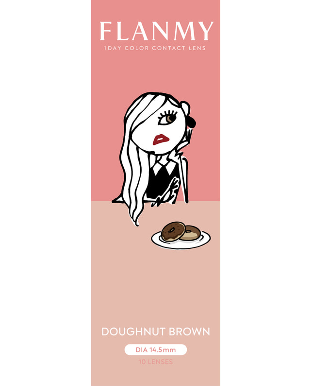 FLANMY 【フランミー FLANMY ワンデー】ドーナツブラウン 10枚入り ±0.00