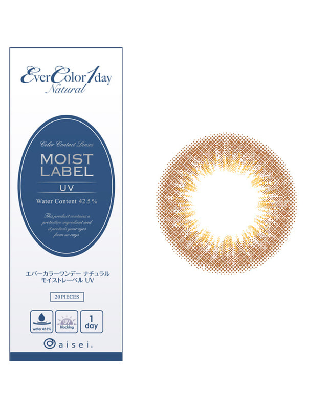 Ever Color 【エバーカラーワンデーナチュラルモイストレーベル】シアリュール 20枚入り 乱視なし