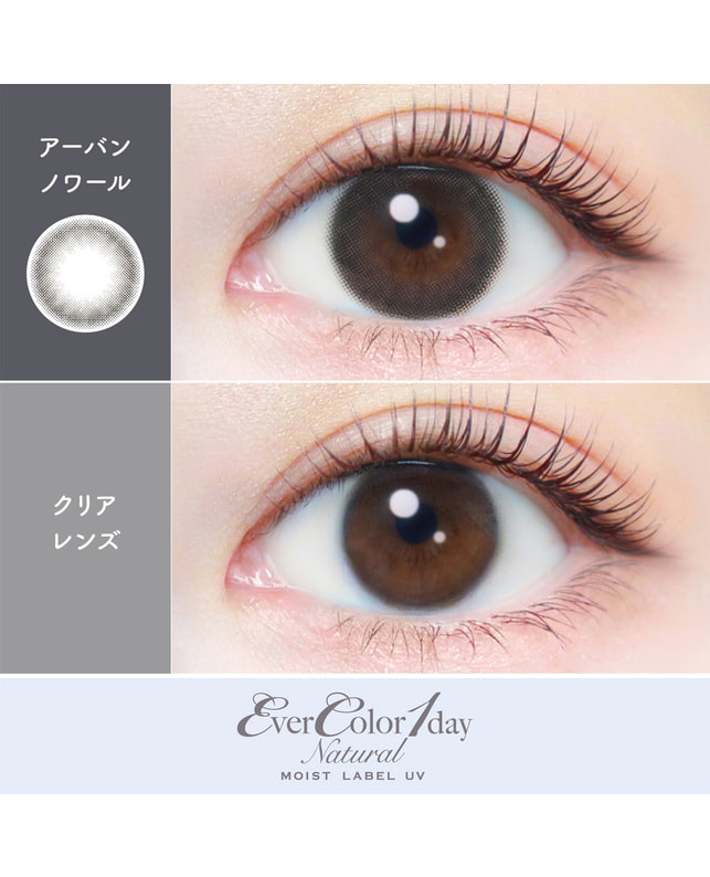 Ever Color 【エバーカラーワンデーナチュラルモイストレーベル】アーバンノワール 20枚入り 乱視なし