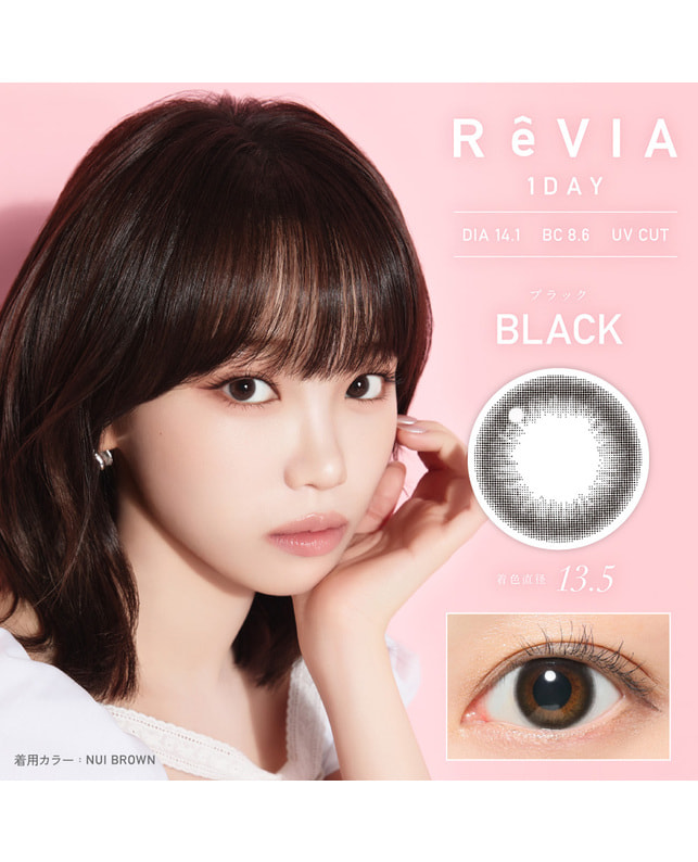 【ReVIA 1day CIRCLE】  ブラック 10枚入