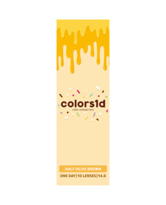 【colors 1day】  ハーフオリーブブラウン 10枚入
