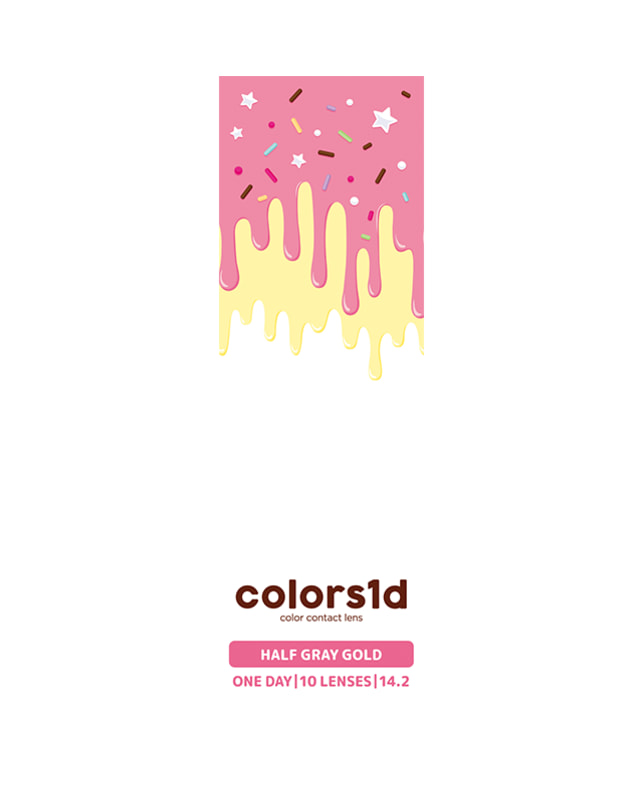 colors 【colors 1day】  ハーフグレーゴールド 10枚入 ±0.00