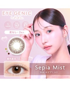 【アイジェニック マンスリー】セピアミスト（2枚入り / 度なし / 1ヶ月）