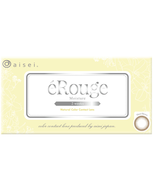 eRouge 【エルージュ 2week】シアーブラウン（6枚入り / 2週間） 乱視なし