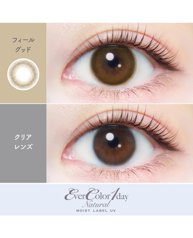 Ever Color 【エバーカラーワンデーナチュラルモイストレーベル】フィールグッド 20枚入り 乱視なし