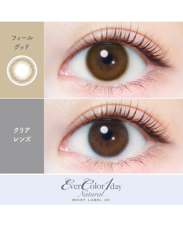 Ever Color 【エバーカラーワンデーナチュラルモイストレーベル】フィールグッド 20枚入り 乱視なし