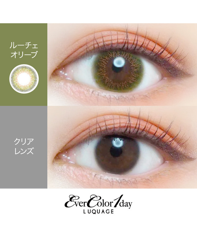 Ever Color 【エバーカラーワンデールクアージュ】ルーチェオリーブ 10枚入り 乱視なし