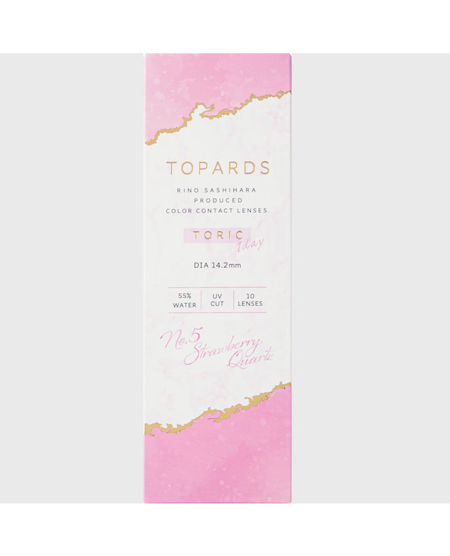 TOPARDS 【TOPARDS TORIC】ストロベリークオーツ 10枚入り［乱視］［CYL1.25 AX180］ CYL -1.25 AXIS 180°