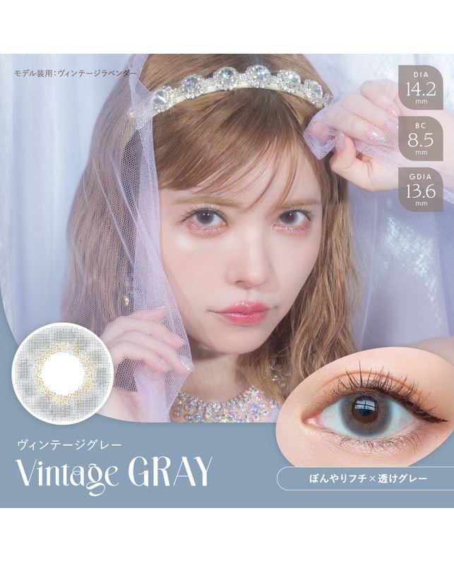 AngelColor 【エンジェルカラーバンビ ヴィンテージ ワンデー】ヴィンテージ グレー 10枚入 ±0.00