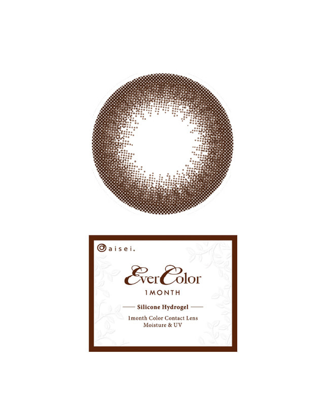 Ever Color 【エバーカラーマンスリー】ナチュラルブラウン（2枚入り / 1ヶ月） 乱視なし