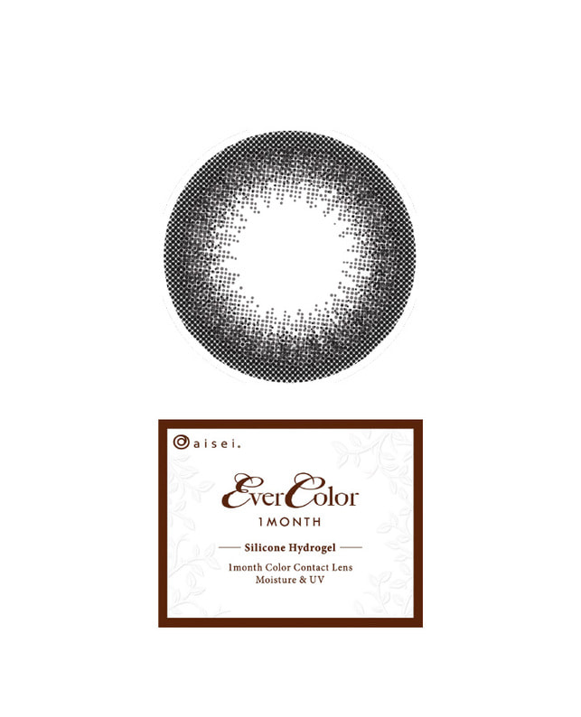 Ever Color 【エバーカラーマンスリー】ナチュラルブラック（2枚入り / 1ヶ月） 乱視なし