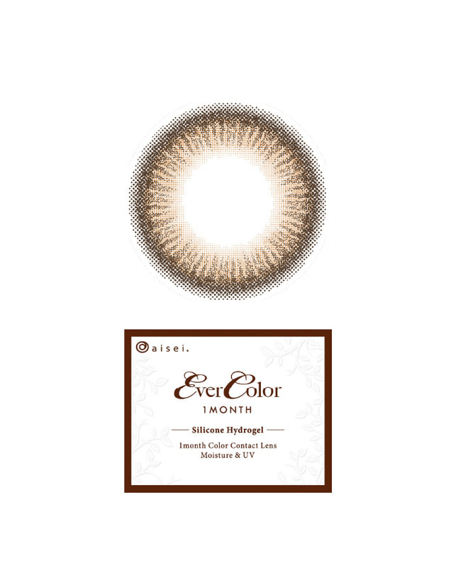 Ever Color 【エバーカラーマンスリー】アプリコットブラウン（2枚入り / 1ヶ月） 乱視なし