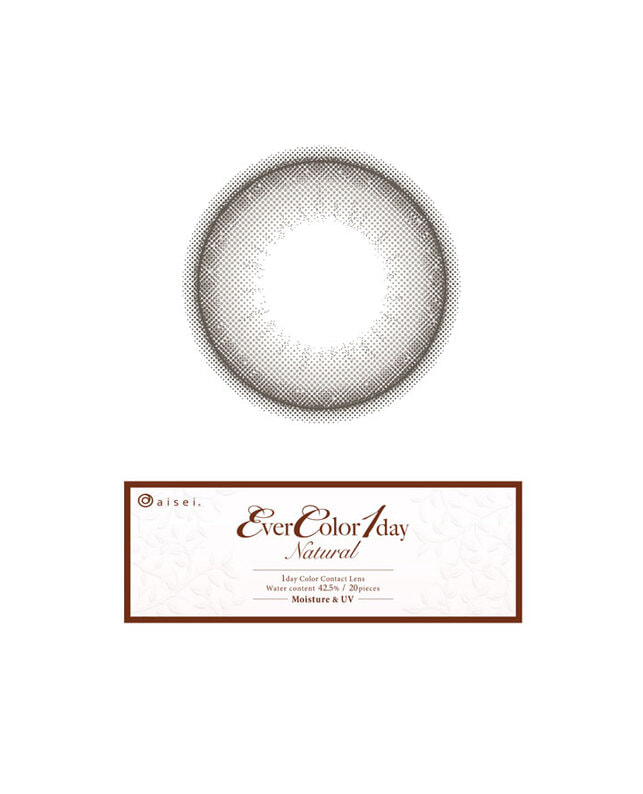 Ever Color 【エバーカラーワンデーナチュラル】パールスノーグレー 20枚入り 乱視なし
