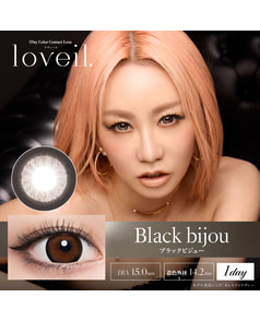 【ラヴェール loveil 1day】ブラックビジュー10P