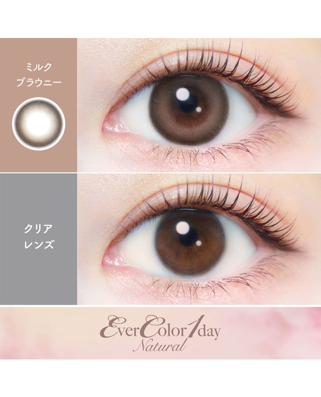 Ever Color 【エバーカラーワンデーナチュラル】ミルクブラウニー 20枚入り ±0.00