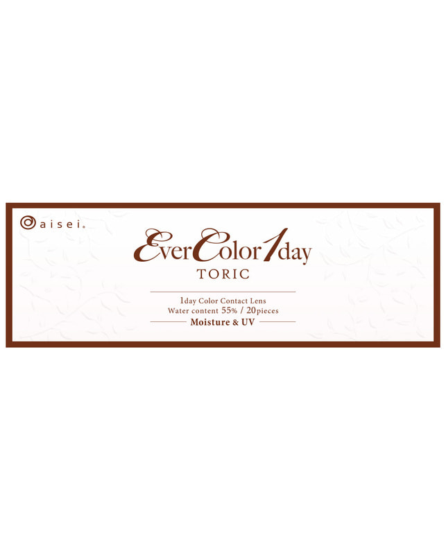 Ever Color 【エバーカラーワンデー TORIC】ナチュラルブラウン ［乱視］［CYL1.25 AX180］ CYL -1.25 AXIS 180°